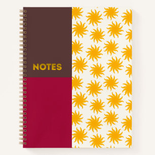 Cahier Brun Rouge Doré Soleil Levant - L
