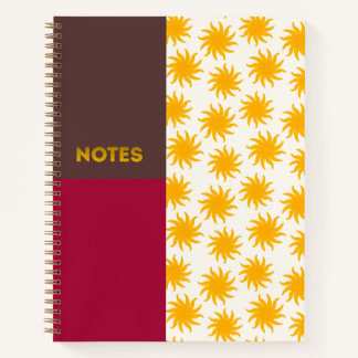 Cahier Brun Rouge Doré Soleil Levant - L