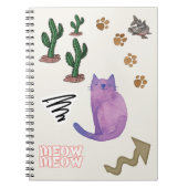 Cahier Cactus Poisson Chat (Devant)