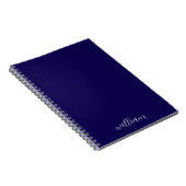 Cahier cadeau à monogramme script Navy White pour (Côté Droit)