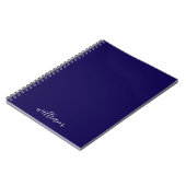 Cahier cadeau à monogramme script Navy White pour (Côté gauche)