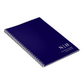 Cahier cadeau classique d'affaires à monogramme bl (Côté Droit)