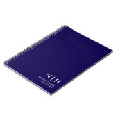 Cahier cadeau classique d'affaires à monogramme bl (Côté gauche)