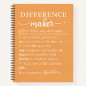 Cahier Cadeau Marqueur de Différence de Nom Person (Devant)