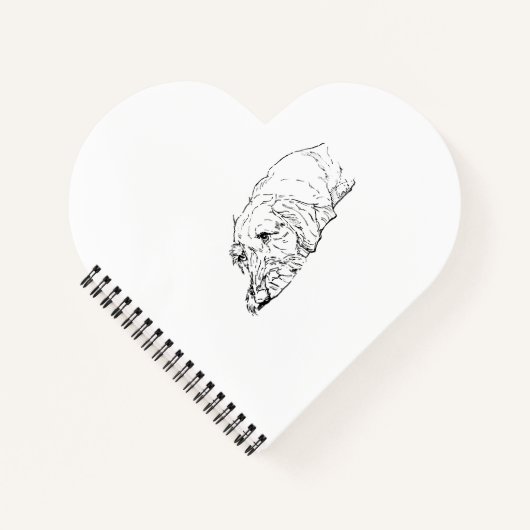 Cahier Cadeau Teckel à Poil Dur (Devant)
