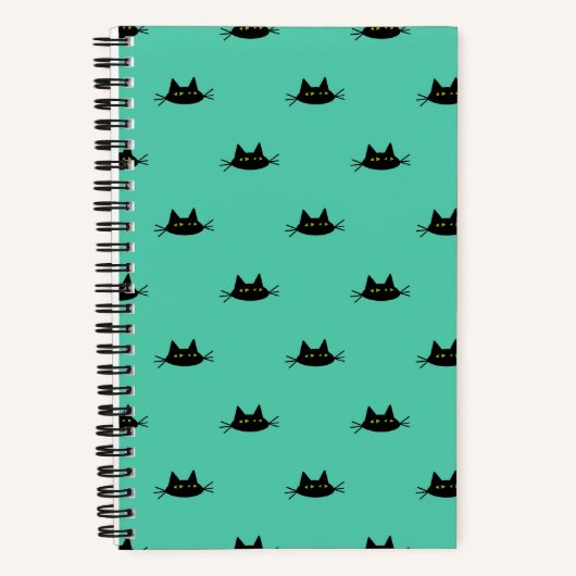 Cahier Cadence Cool Cat (Sarcelle) - Visages de Ch (Recto)