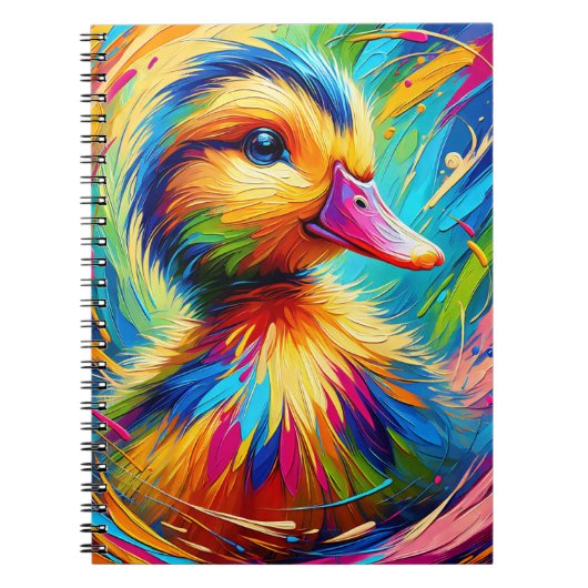 Cahier Caneton à Plumes Néon (Devant)