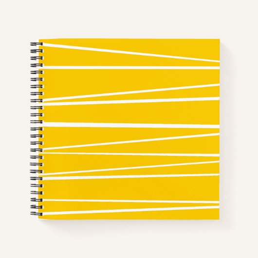 Cahier carré à rayures espagnoles jaune (Devant)