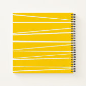 Cahier carré à rayures espagnoles jaune (Dos)