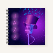Cahier carré micro rétro jazz (Devant)