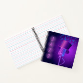 Cahier carré micro rétro jazz (Intérieur)