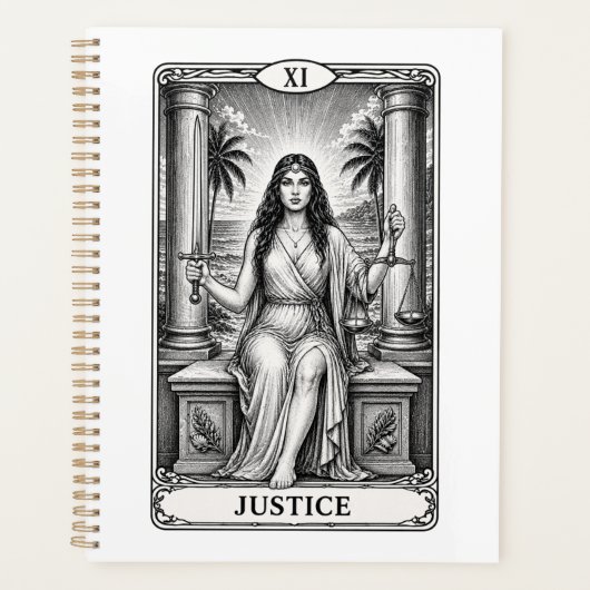 Cahier - Carte de Tarot Justice (Devant)