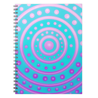 Cahier Cercles Luminescents Rose et Violet