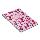 Cahier Cerise Rose Motif Fruit Mignon  (Côté Droit)