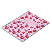 Cahier Cerise Rose Motif Fruit Mignon  (Côté gauche)