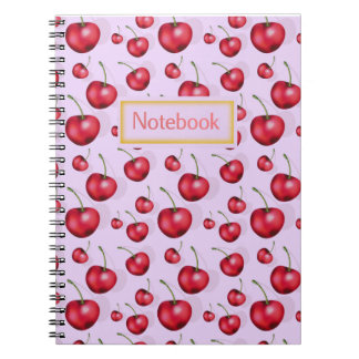 Cahier Cerise Rose Motif Fruit Mignon