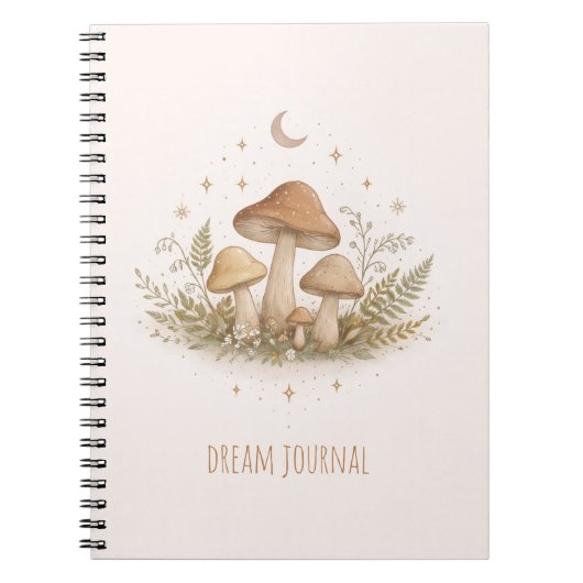 Cahier Champignon Cottagecore – Esthétique Fée (Devant)