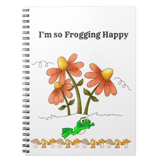 Cahier Champignon Joyeux Grenouille (Devant)