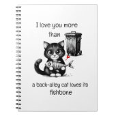 Cahier Chat Drôle – Citation d'Amour de la Saint-V (Devant)