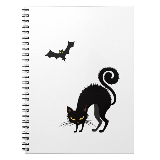 Cahier - Chat Noir Effrayé (Devant)