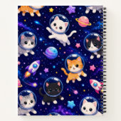 Cahier Chats de l'Espace et Fusées Mignons (Dos)