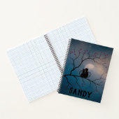 Cahier chats noirs Halloween et lune (Intérieur)