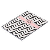 Cahier Chevron Noir Blanc et Rose (Côté gauche)