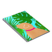 Cahier Chien Jaune Île Tropicale Verte (Côté Droit)