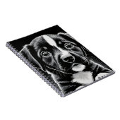 Cahier - Chiot Mignon - Dessin Noir et Blanc (Côté Droit)
