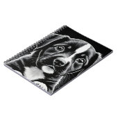 Cahier - Chiot Mignon - Dessin Noir et Blanc (Côté gauche)