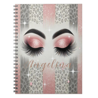 Cahier Cils Rose Pailletés