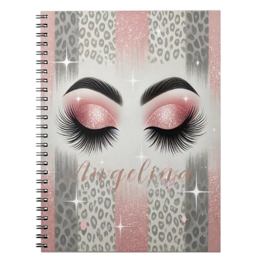Cahier Cils Rose Pailletés (Devant)