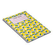 Cahier Citrons Fantaisistes & Feuilles Bleues (Côté Droit)