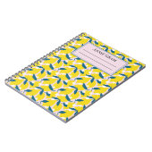 Cahier Citrons Fantaisistes & Feuilles Bleues (Côté gauche)