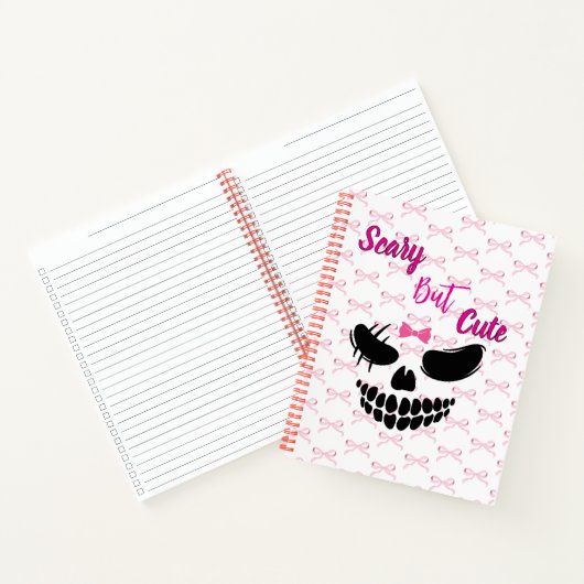 Cahier Citrouille & Nœud Rose Confortable (Intérieur)