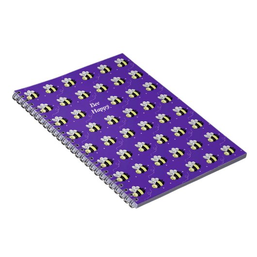 Cahier Classique Bourdon Violet "Soyez Heureux" (Côté Droit)