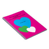 Cahier Classique Rose avec des Cœurs (Côté Droit)