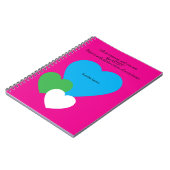 Cahier Classique Rose avec des Cœurs (Côté gauche)
