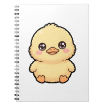 Cahier Classique Spirale Bébé Canard Mignon