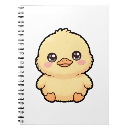 Cahier Classique Spirale Bébé Canard Mignon (Devant)
