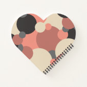 Cahier coeur noir et rouge personnalisé (Dos)