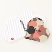 Cahier coeur noir et rouge personnalisé (Intérieur)