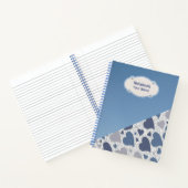 Cahier cœurs bleus motif (Intérieur)