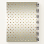 Cahier Cœurs Dorés Roses Blanches (Dos)