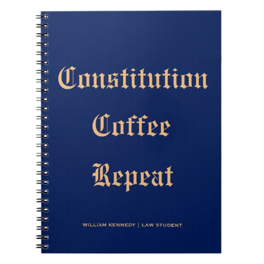 Cahier Constitution Classique Bleu Loi Étudiant (Devant)