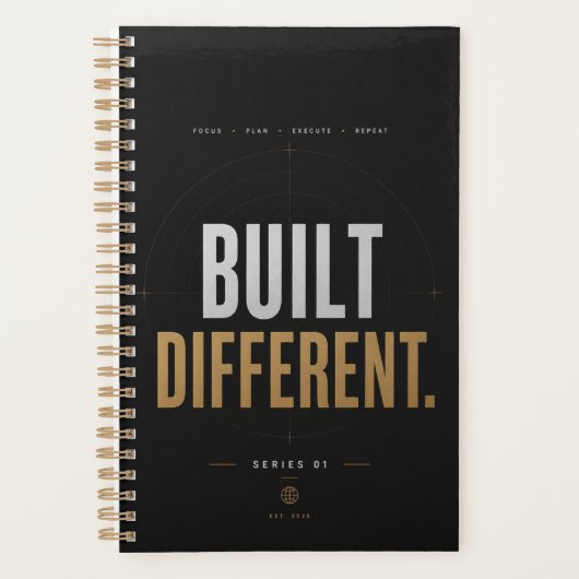 Cahier Construit Différemment | Motivation Minimal (Devant)