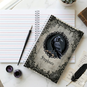 Cahier Corbeau – Cadeau d'Académie Gothique Sombre