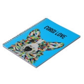 Cahier Corgi Love 6,5" x 8,75" (Côté gauche)