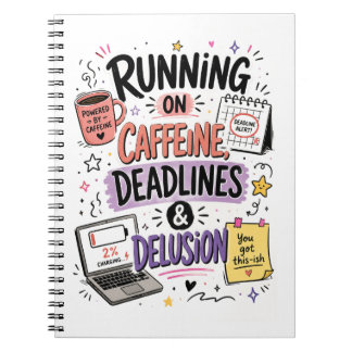 Cahier Courir à la caféine, deadlines & illusion