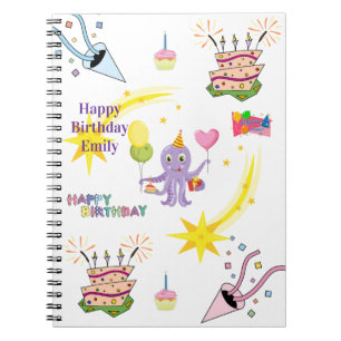 Cahier Cupcake Pieuvre Joyeux Anniversaire